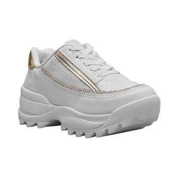 Tenis-Casual-Branco-Kids-Detalhes-Metalizado-e-Strass-|-Pink-Cats-Tamanho--31---Cor--BRANCO-0